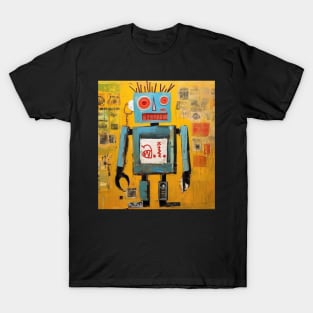 AI Robot Painting - Basquiat Inspired Street Art T-Shirt